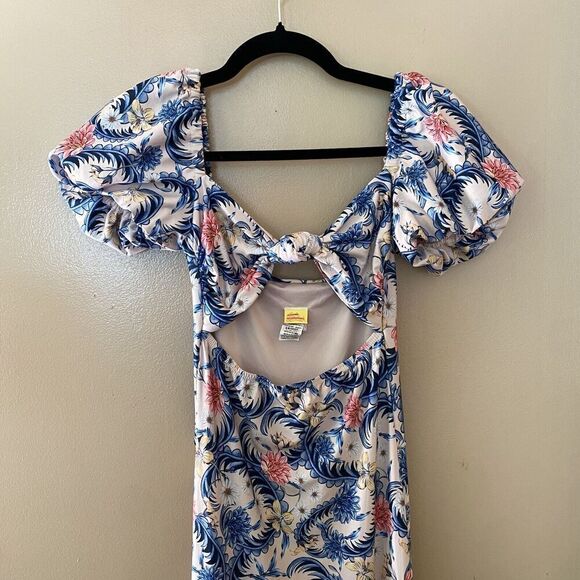 Agua Bendita Blue and Pink Floral Maxi Dress - Picture 9 of 13